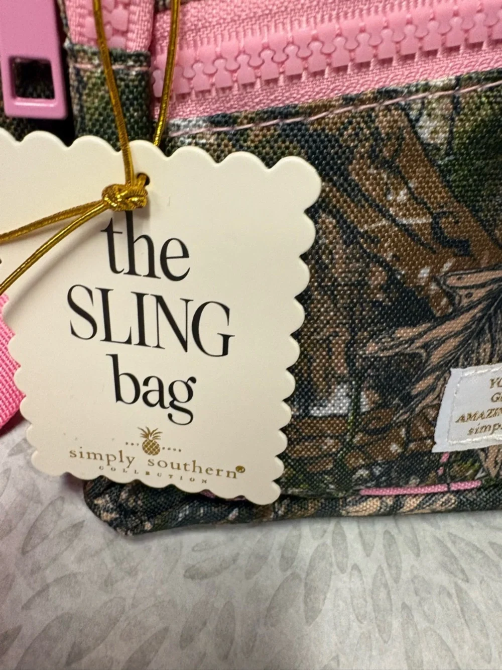 Simply Southern Pink Camo Mini Crossbody Backpack - Picture 3 of 7